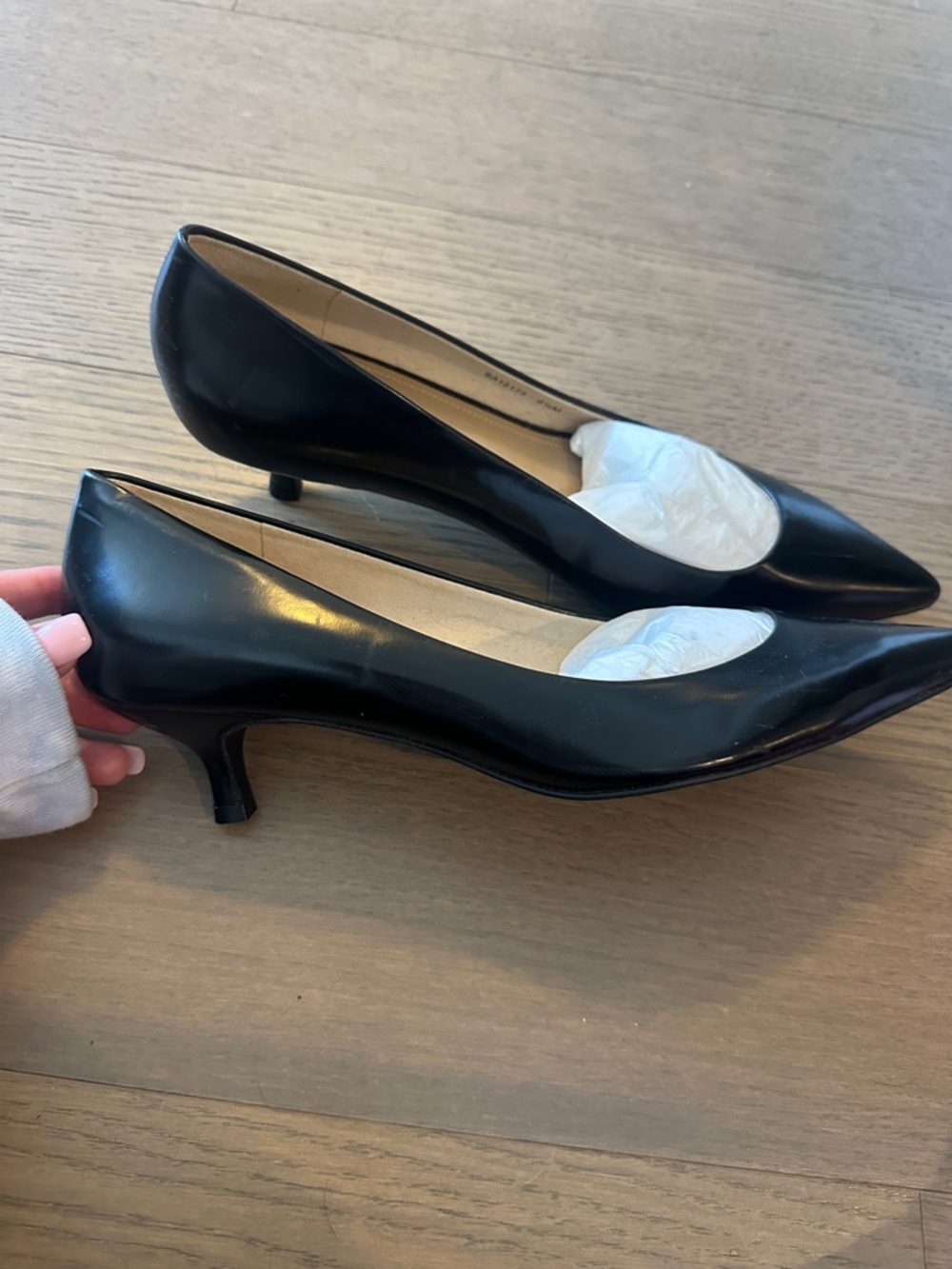 Coach Black Pointed-Toe Leather Pumps - Picture 2 of 3